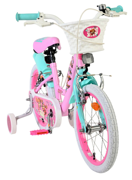 Paw patrol kinderfiets - meisjes - 16 inch - roze - twee handremmen