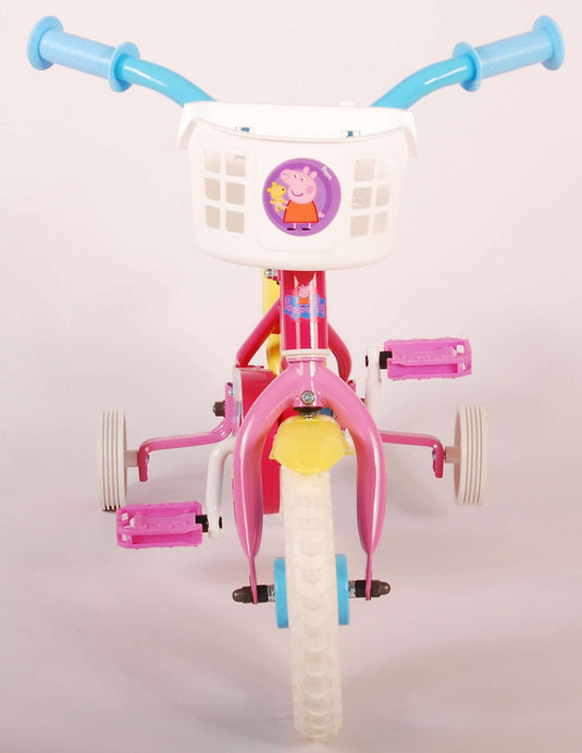 Peppa Pig Kinderfiets - Meisjes - 10 inch - Roze Blauw - Doortrapper
