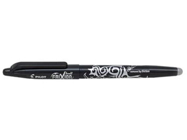 Rollerballpen pilot fijn 0,35mm zwart gum direct overschrijfbaar uitwisbaar