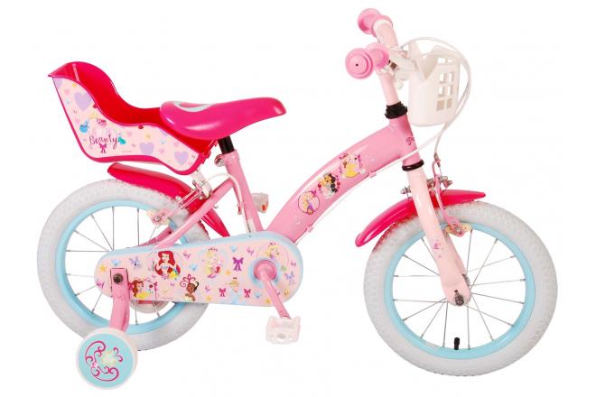 Load image into Gallery viewer, Disney Princess Kinderfiets Meisjes 14 inch Roze Twee Handremmen
