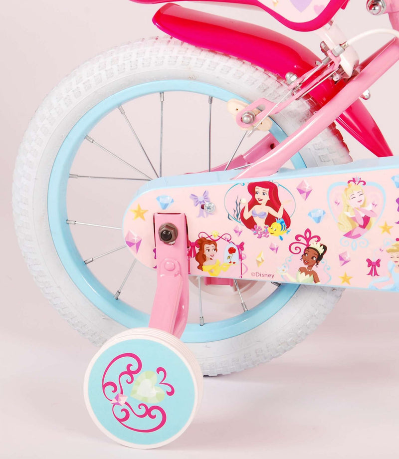 Load image into Gallery viewer, Disney Princess Kinderfiets Meisjes 14 inch Roze Twee Handremmen
