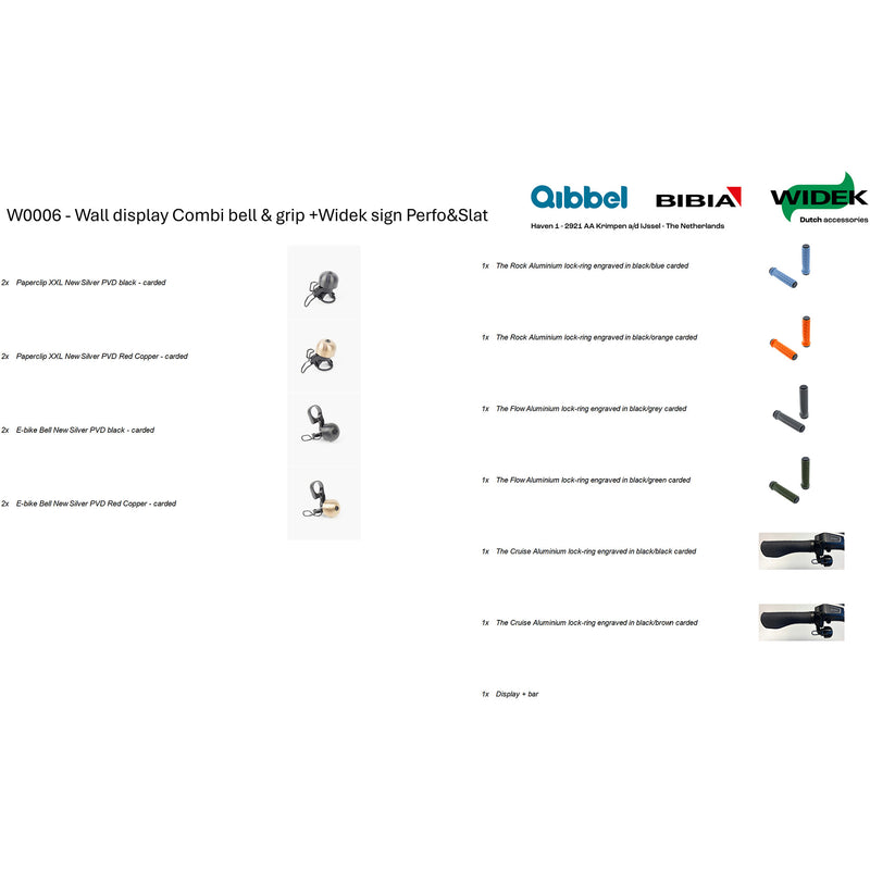 Afbeelding laden in galerijviewer, Qibbel widek wandpresentatiebeugel bel grip, bordje, perfo slat
