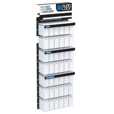 Quad lock slat wall display