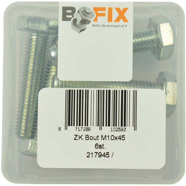 Box of 6 hexagon bolts m10x45