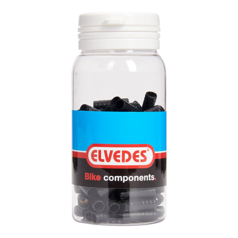 Elvedes cable cap 4.3mm PVC black sealed (100x) ELV2015057