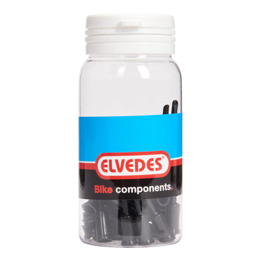 Elvedes kabelhoedje tip 5mm pvc zwart (50st)
