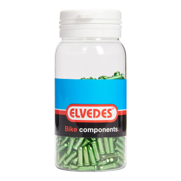 Elvedes anti-fray caps 2.3mm green (500x) alum. ELV20112016