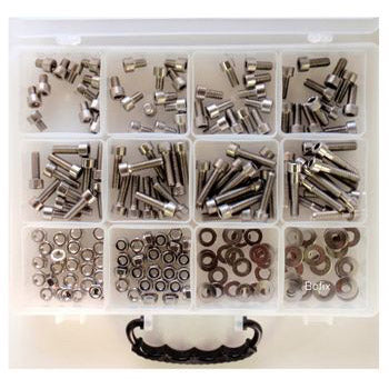 Bofix 214909 Box assortment 12 compartments Inbusb.RVS M8 + nuts