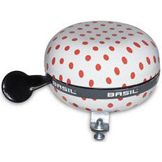 Basil Polkadot - fietsbel - wit rood