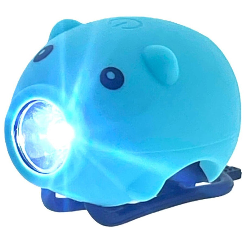 Load image into Gallery viewer, Pexkids fietstoeter varken met led lamp usb blauw
