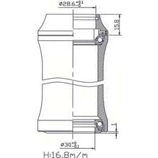 Tecora headset1 1/8 inch integrated 36x45 cart.30.0 black