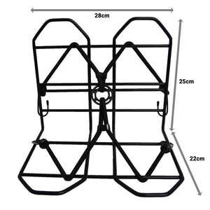 bagagerekje 28 x 25 cm zwart met spin