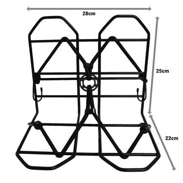 bagagerekje 28 x 25 cm zwart met spin