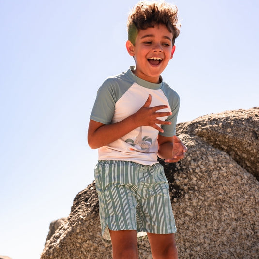 Resort stripe | groene uv zwembroek jongens