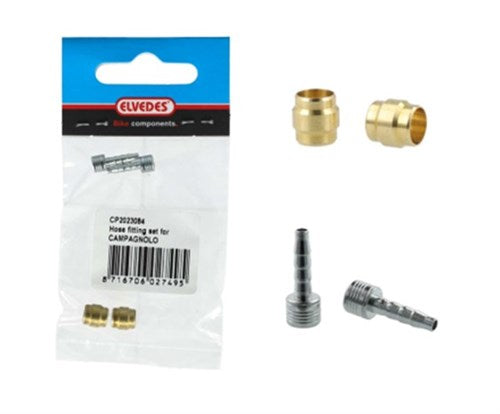 Load image into Gallery viewer, Elvedes hydro klemring olijf + insert campagnolo set a 2
