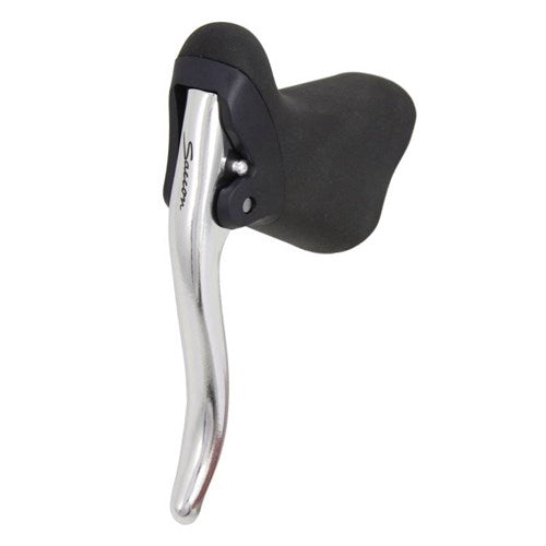 brake lever set Race V-brake 3-finger silver/black 2-piece