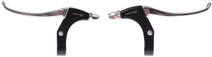 Saccon stel remgrepen v gripshift l+r zwart alu