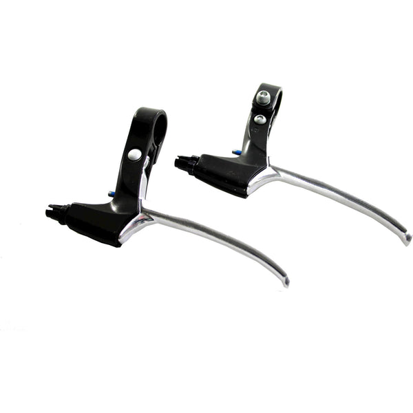 brake lever set roller brake 4-finger black/silver 2-piece