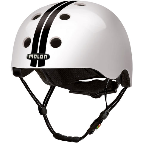 Melon helmet Straight Black White ML(52-58cm) black/white