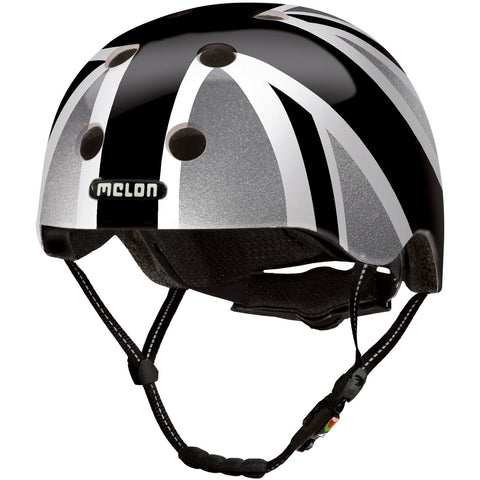 Melon helmet Union Jack Plain XXS-S (46-52cm) black/grey