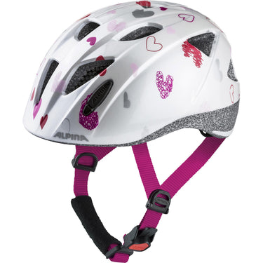 Alpina sports kinderhelm ximo white hearts 45-49 glans
