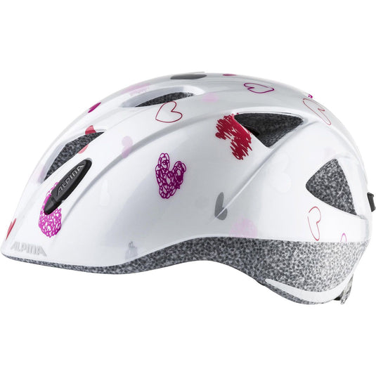 Alpina sports kinderhelm ximo white hearts 45-49 glans