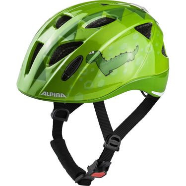 Alpina sports kinderhelm ximo flash green dino 47-51 glans