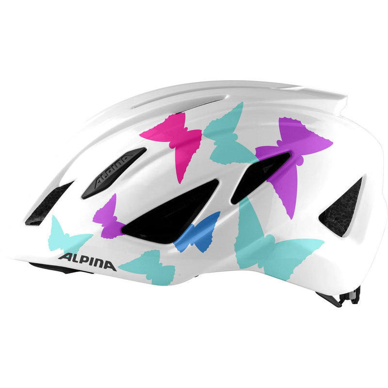 Load image into Gallery viewer, Olympic sportswear alpina sports kinderhelm pico pearlwhite butterflies 50-55
