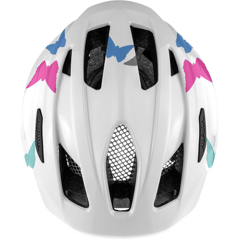 Load image into Gallery viewer, Alpina sports kinderhelm pico pearlwhite butterflies 50-55
