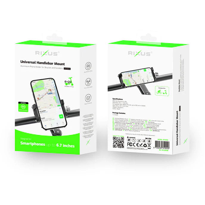Load image into Gallery viewer, Olympic sportswear rixus telefoonhouder rxhb06 <6,7 aluminium zwart
