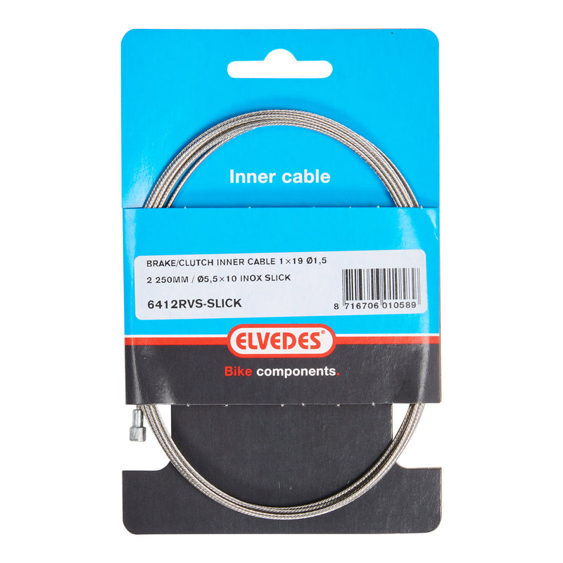 Load image into Gallery viewer, Elvedes rem binnenkabel 2250mm rvs v-nippel
