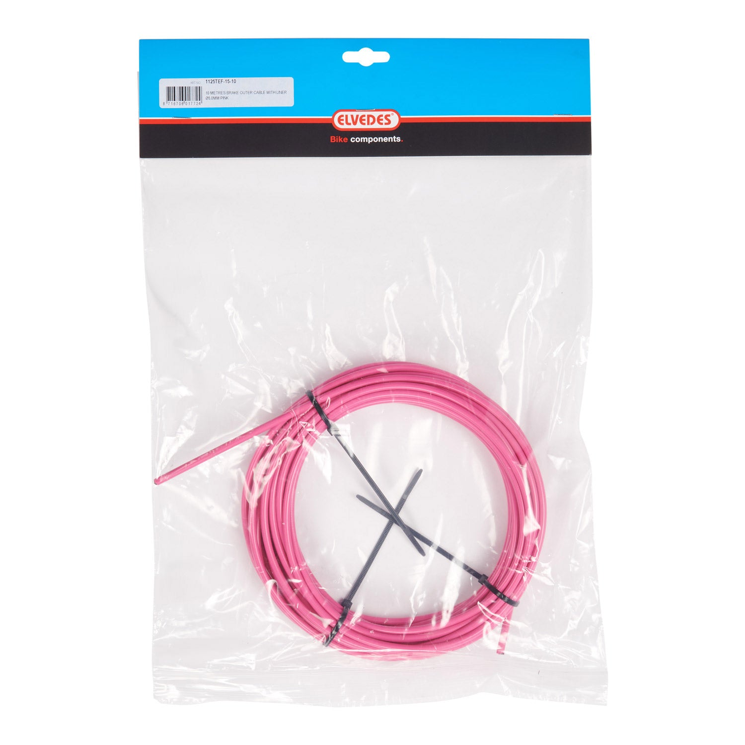 Elvedes outer cable brake 5mm pink with teflon 10m 1125tef-15