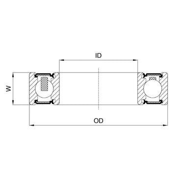 Union kogellager cb-305 686 llb 6x13x5 keramisch