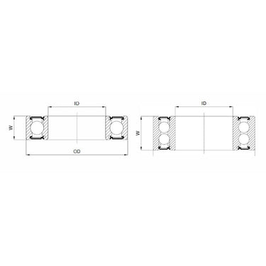 Marwi union kogellager max cb-438 6000v llu 10x26x8