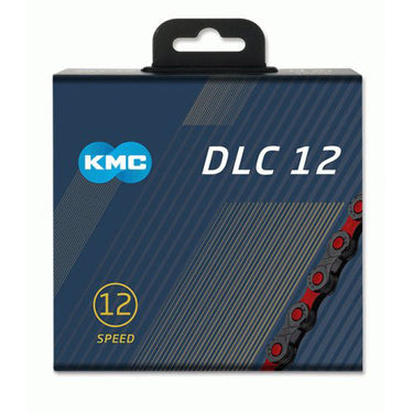 KMC Fietsketting DLC 12 126 schakels - Rood Zwart - 272g