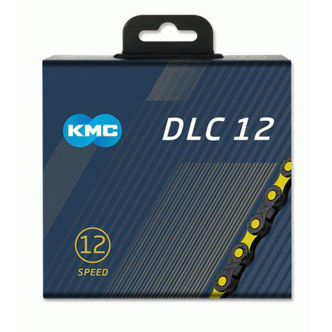 KMC chain 1/2x11/128 126s DLC 12 black/yellow 12v