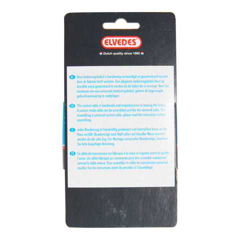 Drum brake cable kit Elvedes 1000mm / 1250mm galvanized - black (on card)