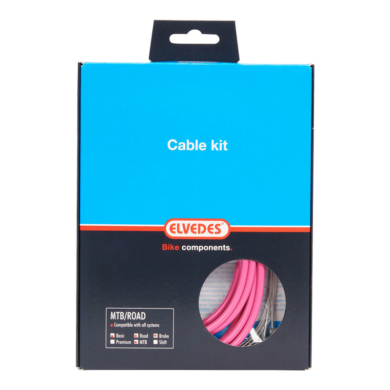 Load image into Gallery viewer, Elvedes Remkabelkit ATB race universeel roze 2017150
