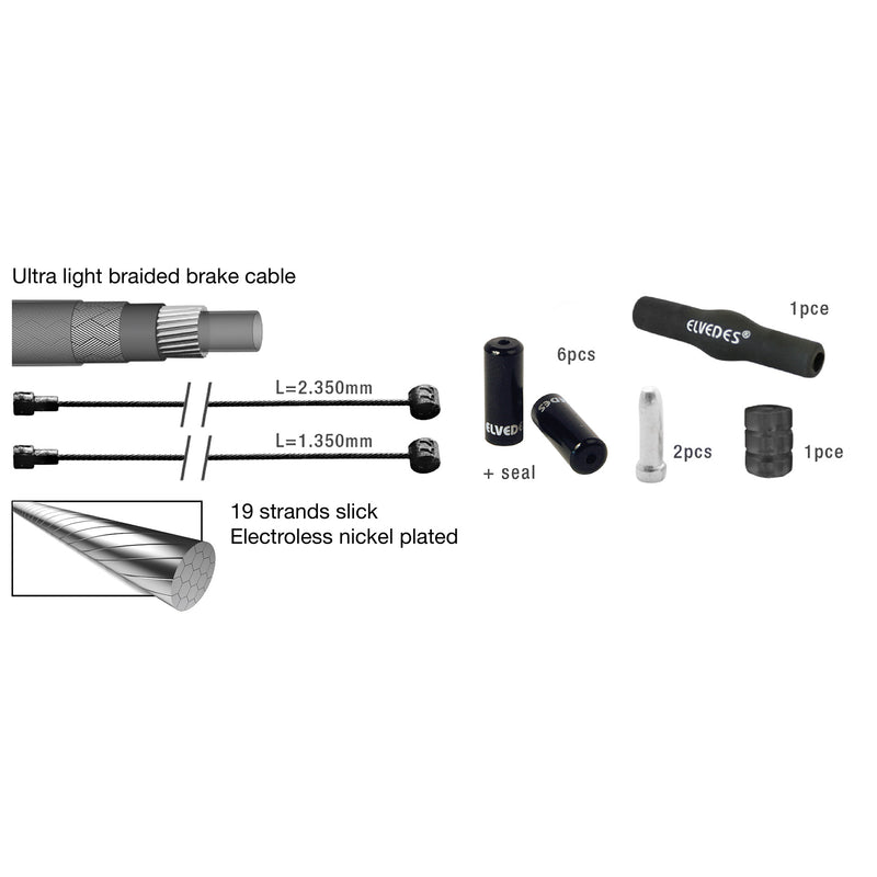 Load image into Gallery viewer, Remkabelkit ProL.ATB Race zwart 2017154
