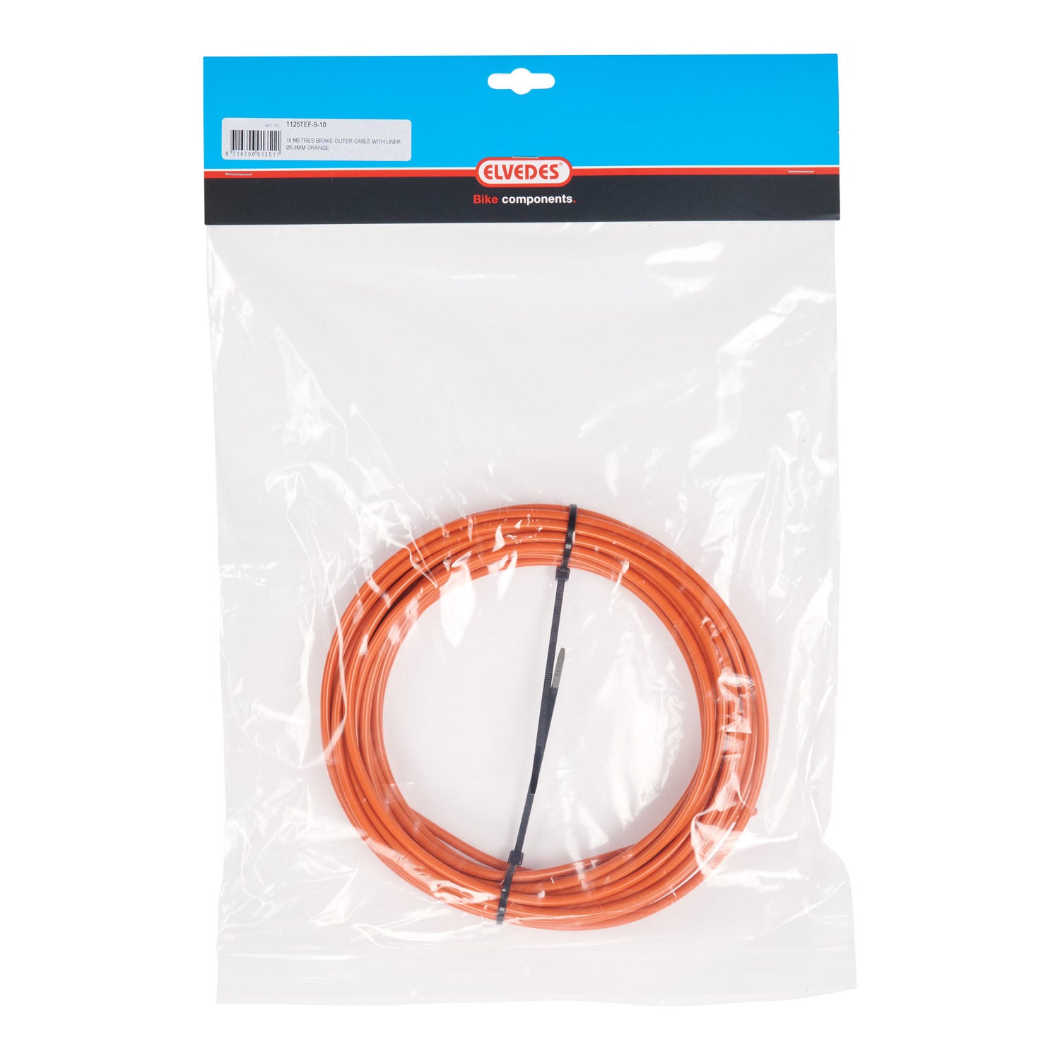 Elvedes brake outer cable 5mm (10m) orange liner 1125TEF-9-10