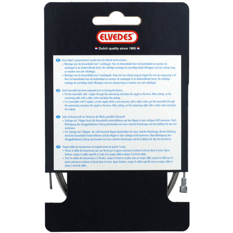 Load image into Gallery viewer, Elvedes rem binnenkabel 2000mm rvs slick ø1,5mm v-nippel
