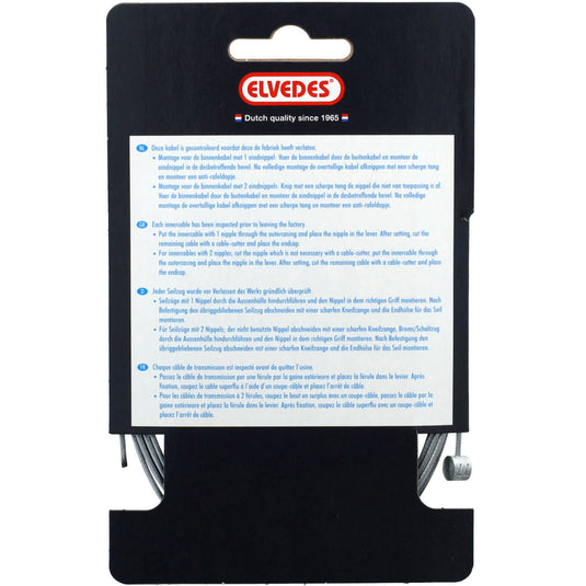 Elvedes rem binnenkabel 3000mm verzinkt �1,5mm t-nippel