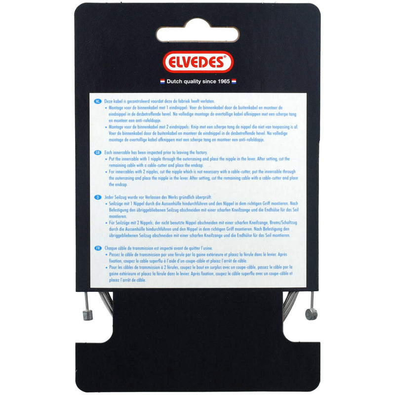 Load image into Gallery viewer, Elvedes schakel binnenkabel 2250mm rvs �1,25mm n t-nippel
