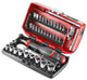Facom comp. dopset 1 4 6-kant ratel stofdicht - inch