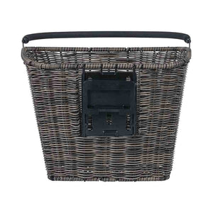 Basil Bremen Rattan Look KF - fietsmand - voorop - donkerbruin