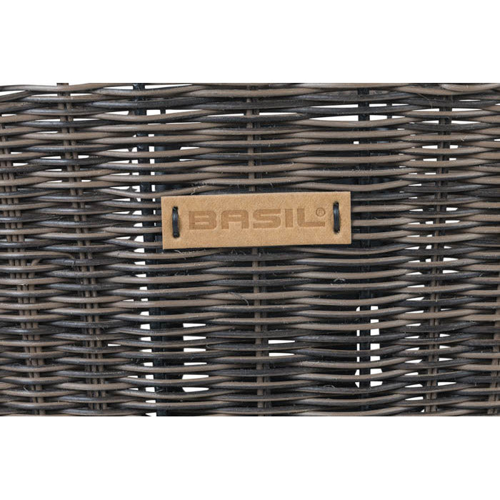 Load image into Gallery viewer, Basil Bremen Rattan Look KF - fietsmand - voorop - donkerbruin
