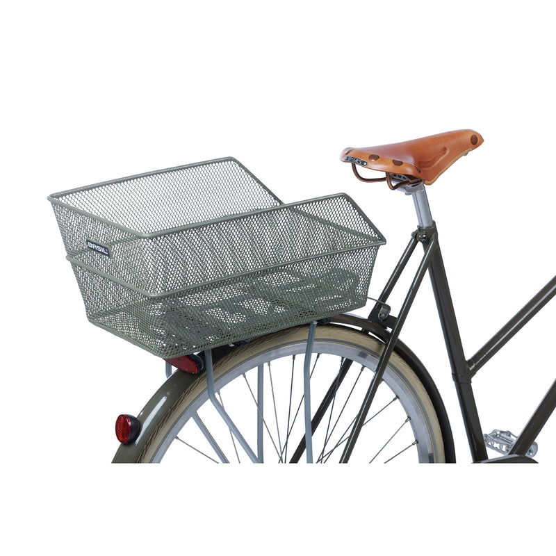 Load image into Gallery viewer, Basil Cento - fietsmand - achterop - olive green

