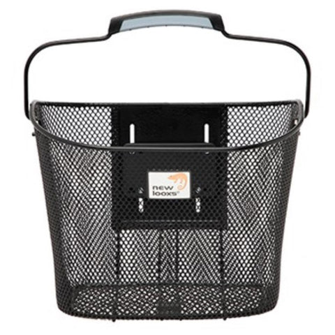 new looxs front basket | 19 liters | metal | black | click fix