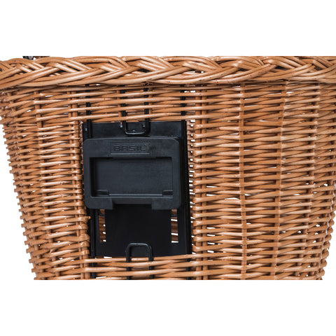 basil bremen wicker kf - bicycle basket - front - nature