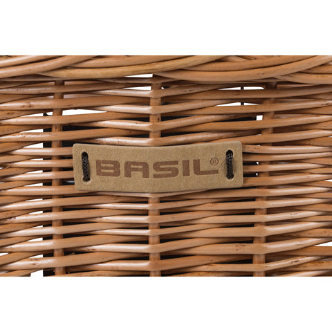 basil bremen wicker kf - bicycle basket - front - nature